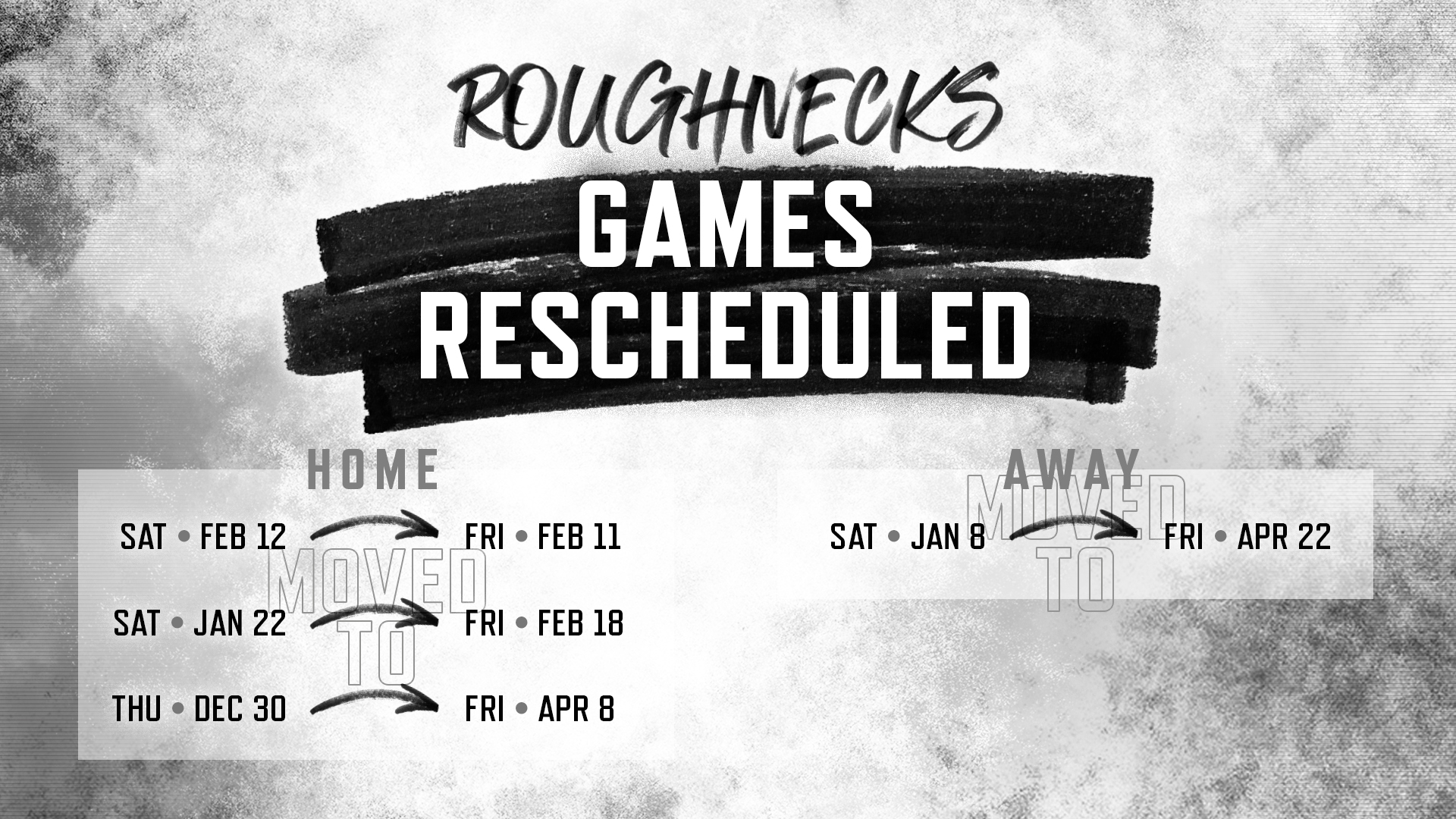 Roughnecks Schedule