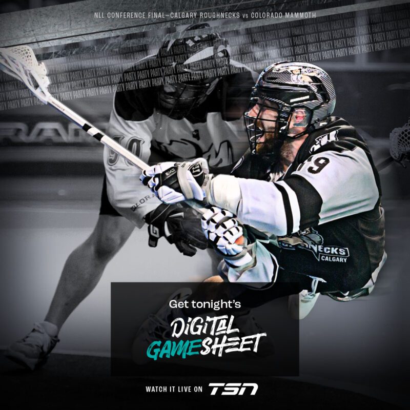 DIGITAL GAME SHEET WCF GAME 3 VS COL Calgary Roughnecks