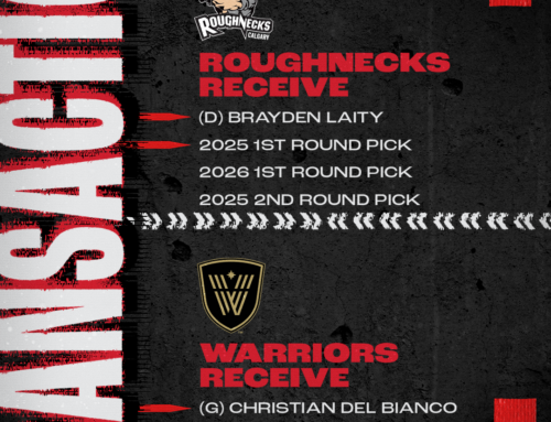 ROUGHNECKS ACQUIRE BRAYDEN LAITY FROM VANCOUVER WARRIORS